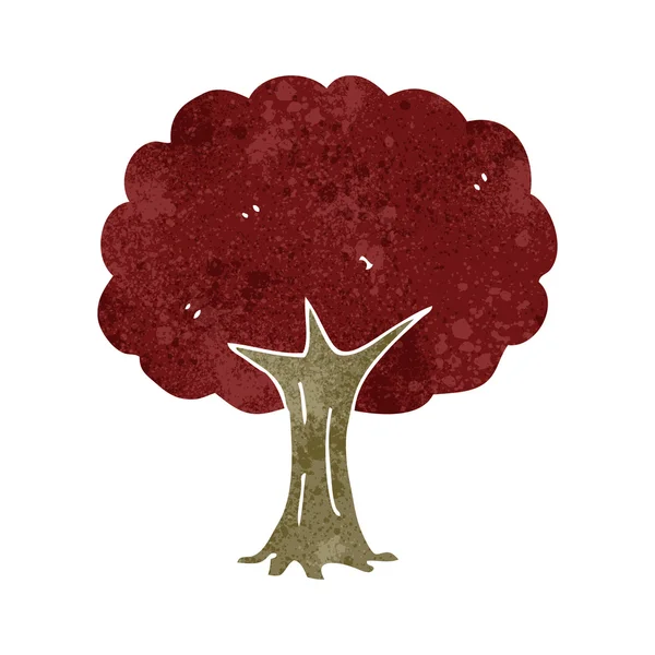 Retro Cartoon Baum — Stockvektor