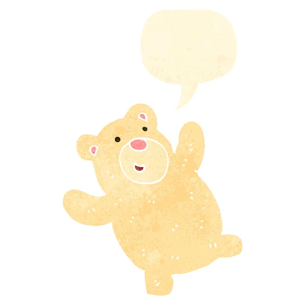 Retro karikatür komik küçük kutup ayısı — Stok Vektör