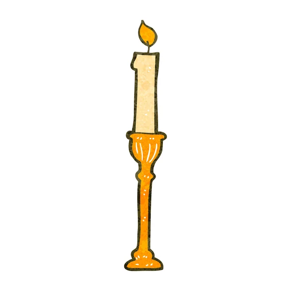 Retro cartoon candlestick — Stock Vector