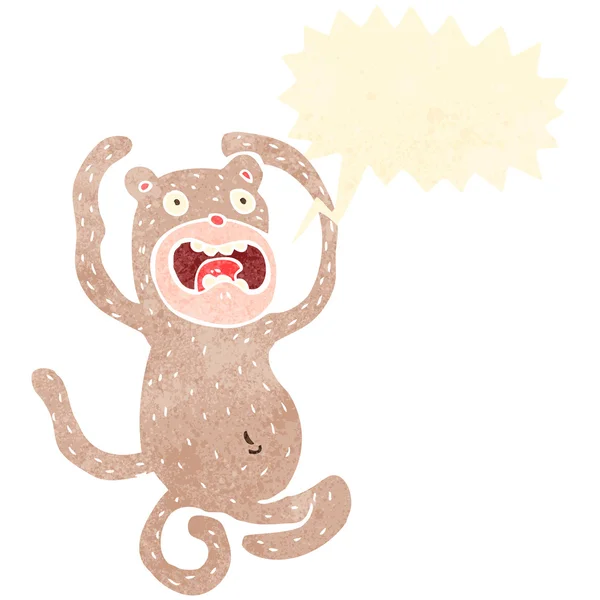 레트로 만화 재미 있는 원숭이 — 스톡 벡터