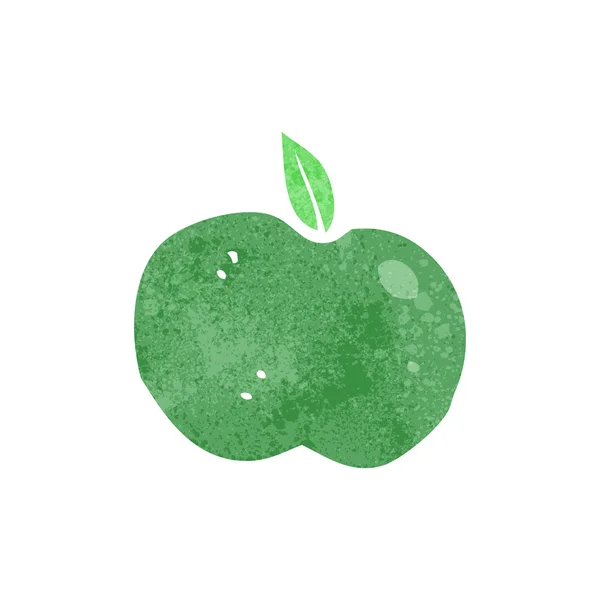 Retro cartoon apple — Stockvector
