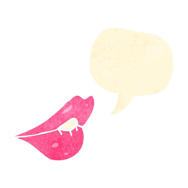 Retro dessin animé parler lèvres — Image vectorielle