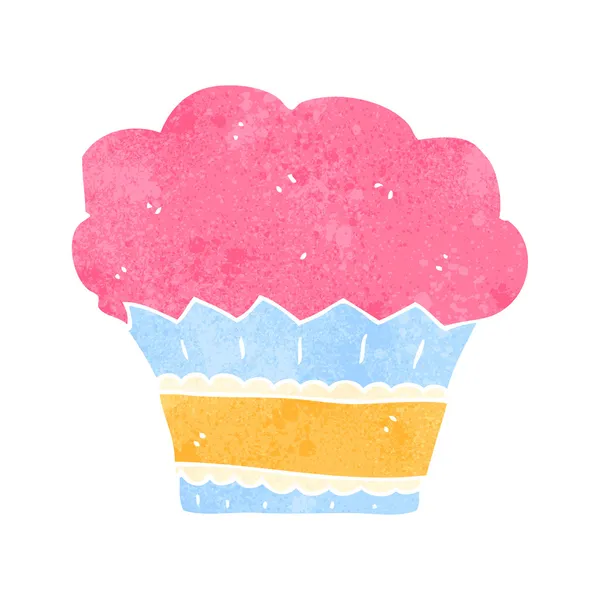 Retro cartoon cupcake — Stockvector