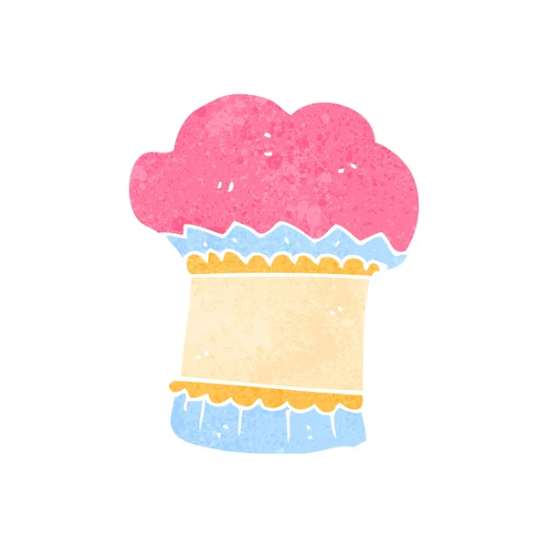 Retro tecknade cupcake — Stock vektor