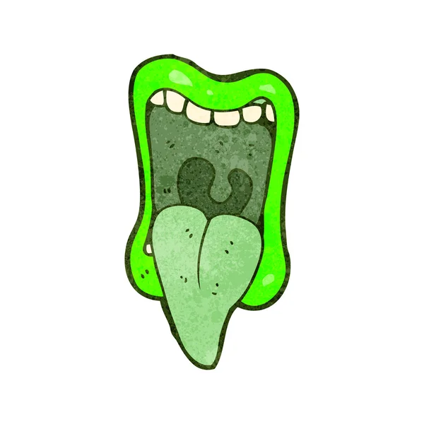 Retro dibujos animados monstruo boca — Archivo Imágenes Vectoriales