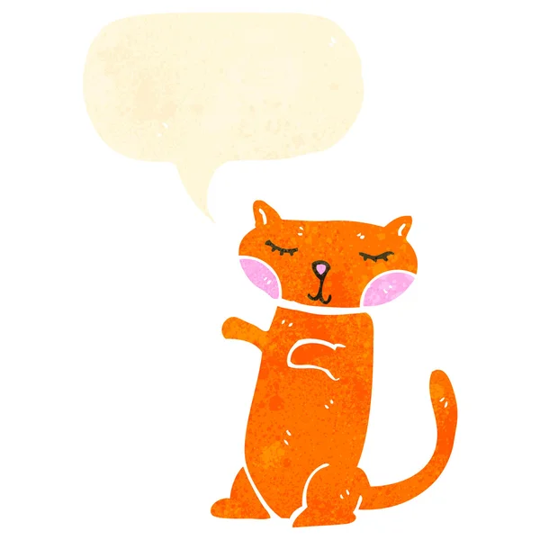 Retro cartoon ginger cat — Stock Vector