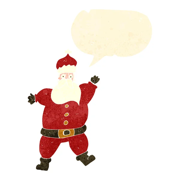 Rétro dessin animé santa claus — Image vectorielle