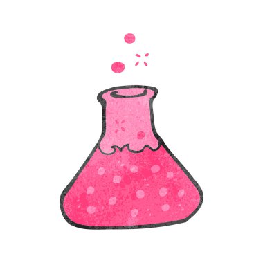 retro karikatür köpüren kimyasallar