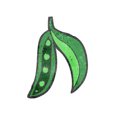 Retro karikatür elmanın yarısı