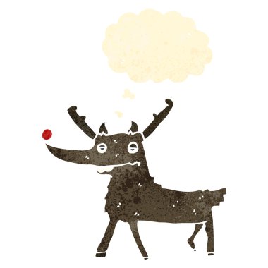 Retro karikatür Ren geyiği