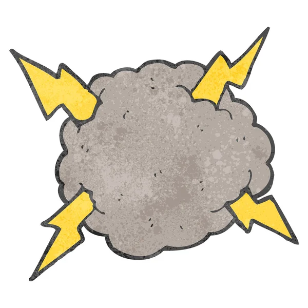 Retro cartoon storm cloud — Stock Vector