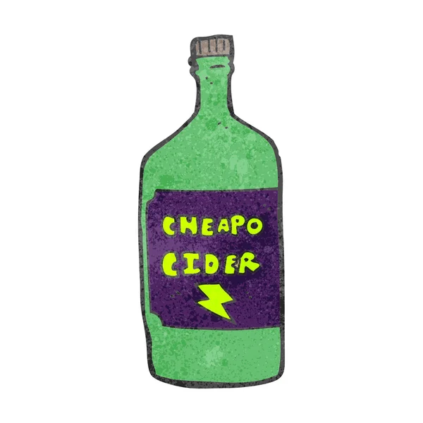 Retro cartoon cheap cider — Stock Vector