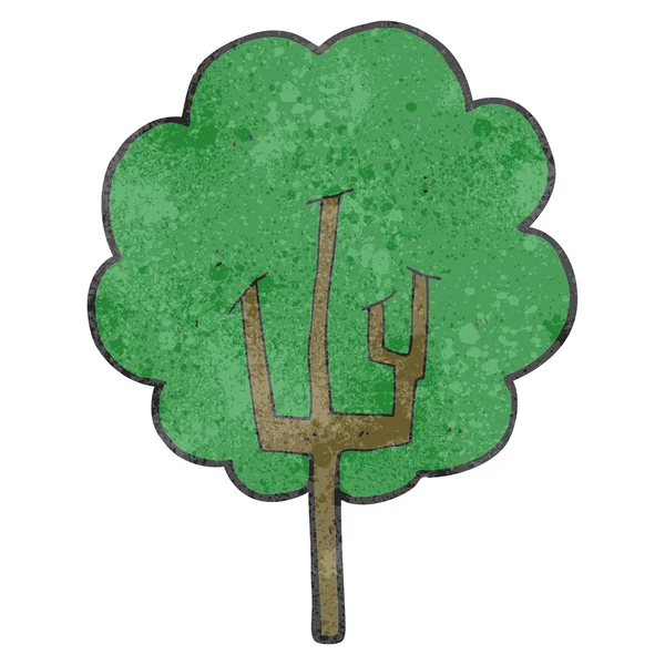 Árbol de dibujos animados retro — Archivo Imágenes Vectoriales