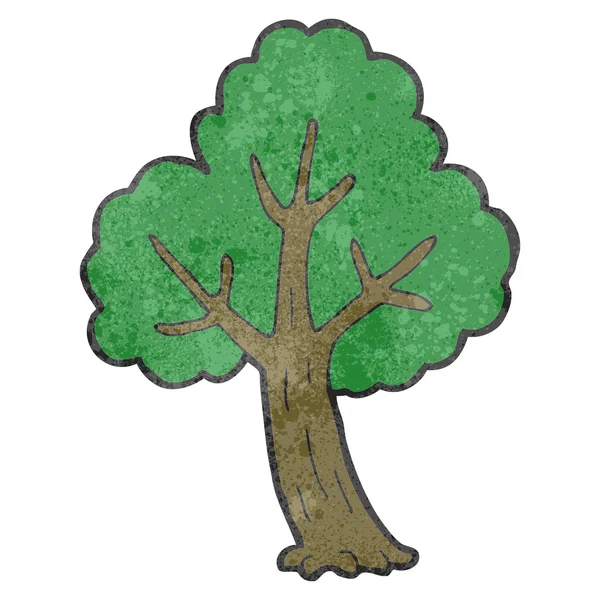 Árvore de desenhos animados retro — Vetor de Stock