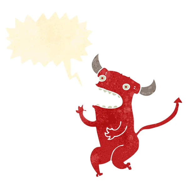 Retro karikatura malý ďábel — Stockový vektor
