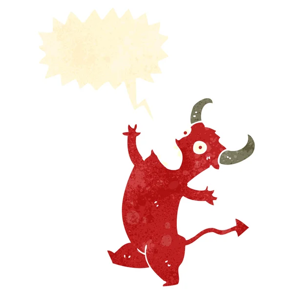 Caricature rétro petit diable — Image vectorielle
