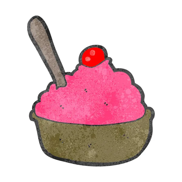 Retro kreslený zmrzlinový dezert — Stockový vektor