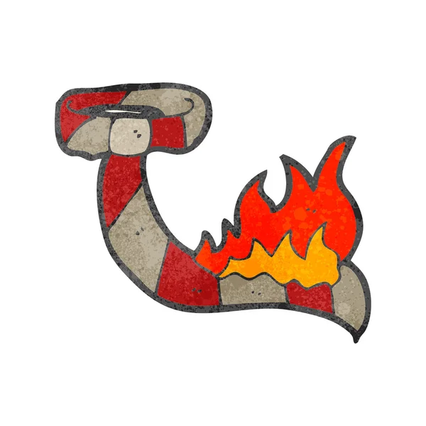 Dibujos animados corbata ardiente — Vector de stock