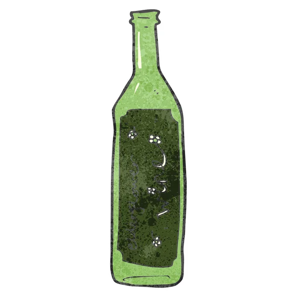 Retro cartoon wijn fles — Stockvector