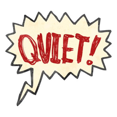 Retro karikatür çizgi roman shout sessiz