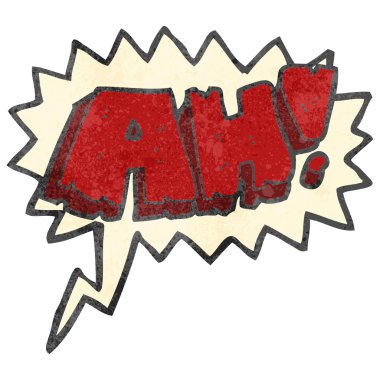 Retro karikatür çizgi roman ah! Not