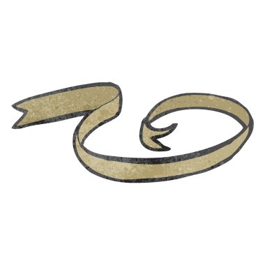 retro çizgi film parşömen afişi