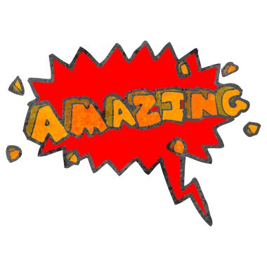 Retro karikatür amazing shout