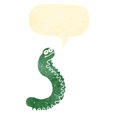 Retro karikatür tırtıl