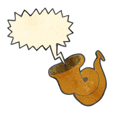 retro karikatür tuba oynama