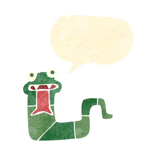 レトロな漫画シューというヘビ — ストックベクタ