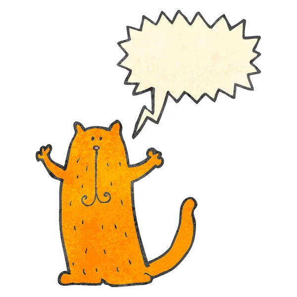 Retro Kreslená kočka s balónem — Stockový vektor