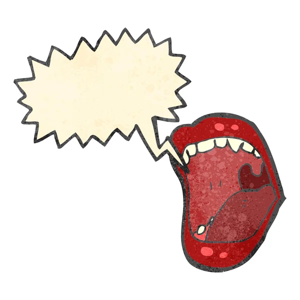 Retro tecknade skrikande mun — Stock vektor