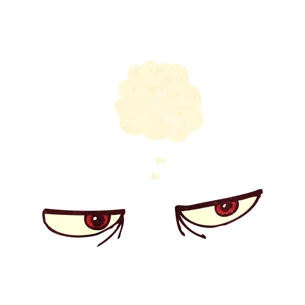 Retro dessin animé yeux en colère — Image vectorielle
