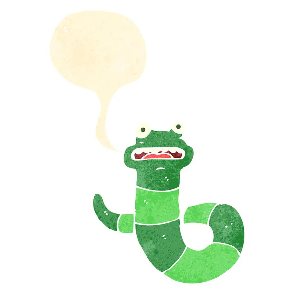 Retro karikatür tıslayan yılan — Stok Vektör