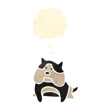 Retro çizgi film küçük köpek