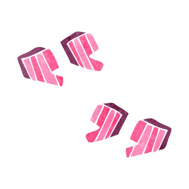 Retro karikatür tırnak işaretleri