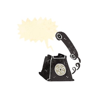 Retro karikatür telefon