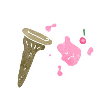 Retro karikatür dondurma döktüm