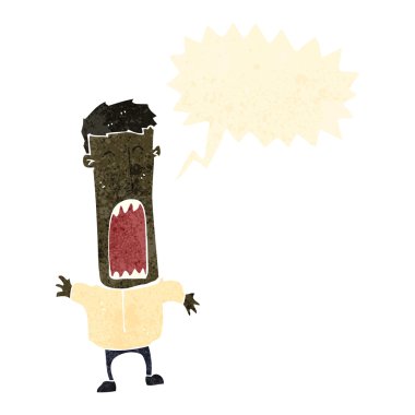 retro çizgi film bağıran adam