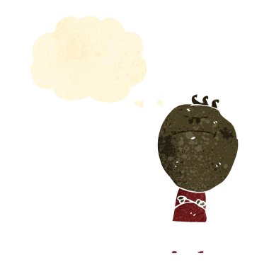 Retro karikatür huysuz adam