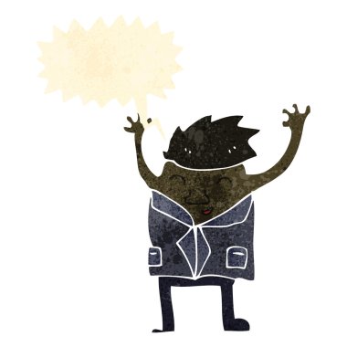 Retro karikatür mutlu erkek takım