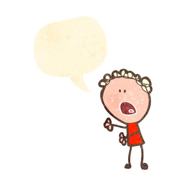 Retro karikatür şikayetçi kişi