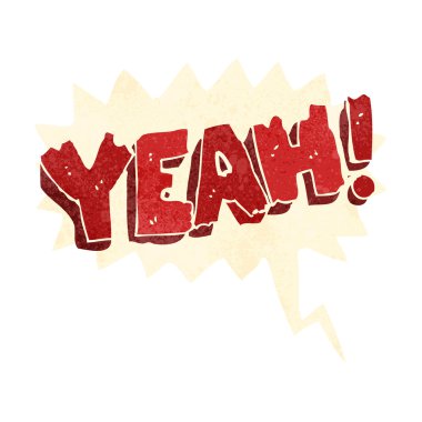 Evet Retro karikatür çizgi roman shout