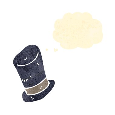 Retro çizgi film silindir şapka karakteri