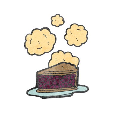 Retro karikatür pasta