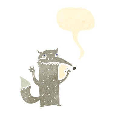 Retro çizgi film kurdu.