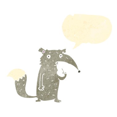 Retro çizgi film kurdu.