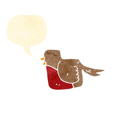 Retro karikatür robin