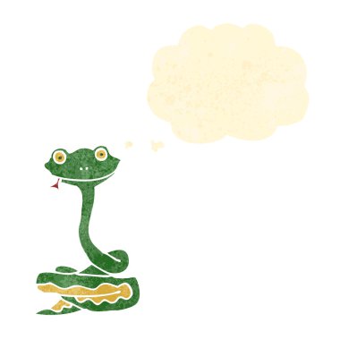 Retro karikatür yılan