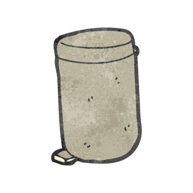 dibujos animados retro flip top bin